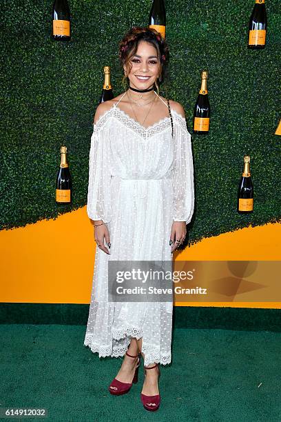 Actress Vanessa Hudgens attends the Seventh Annual Veuve Clicquot Polo Classic at Will Rogers State Historic Park on October 15, 2016 in Pacific...