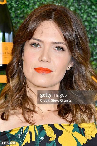 Actress Mandy Moore attends the Seventh Annual Veuve Clicquot Polo Classic at Will Rogers State Historic Park on October 15, 2016 in Pacific...