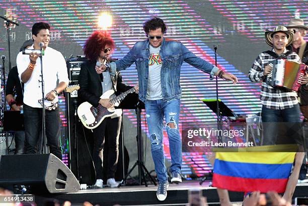 Singer Carlos Vives performs onstage at Univision and Fusion host RiseUp AS ONE at Cross Border Xpress on October 15, 2016 in San Diego, California.