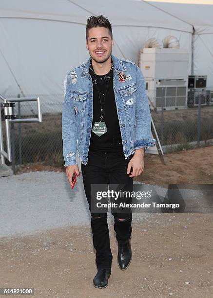 William Valdes is seen backstage during Univision and Fusion RiseUp As One Concert at CBX on October 15, 2016 in San Diego, California.