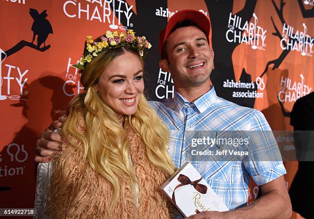 Magician Justin Willman and Jillian Sipkins attend Hilarity for Charity's 5th Annual Los Angeles Variety Show: Seth Rogen's Halloween at Hollywood...