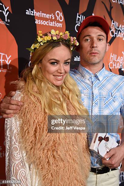 Magician Justin Willman and Jillian Sipkins attend Hilarity for Charity's 5th Annual Los Angeles Variety Show: Seth Rogen's Halloween at Hollywood...