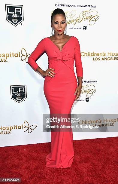 Actress Holly Robinson Peete attends the 2016 Children's Hospital Los Angeles "Once Upon a Time" Gala at L.A. Live Event Deck on October 15, 2016 in...