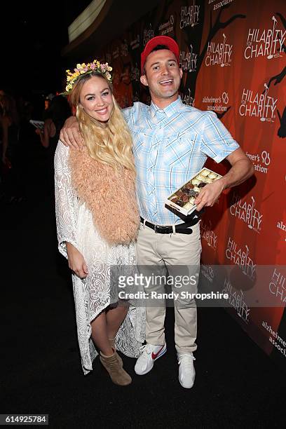 Magician Justin Willman and Jillian Sipkins attend Hilarity for Charity's 5th Annual Los Angeles Variety Show: Seth Rogen's Halloween at Hollywood...