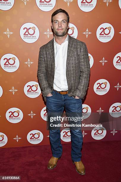 Football player Wes Welker walks the red carpet before the Ballroom After Party with Chrissy Teigen and LL Cool J for Mohegan Suns 20th Anniversary...