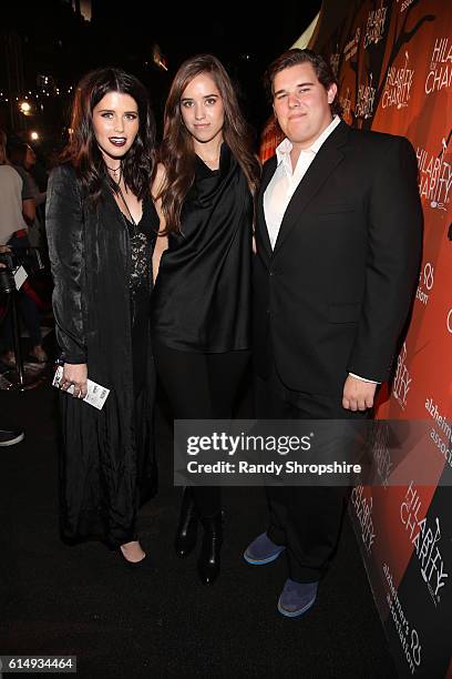 Author Katherine Schwarzenegger, Christina Schwarzenegger and Christopher Schwarzenegger attend Hilarity for Charity's 5th Annual Los Angeles Variety...