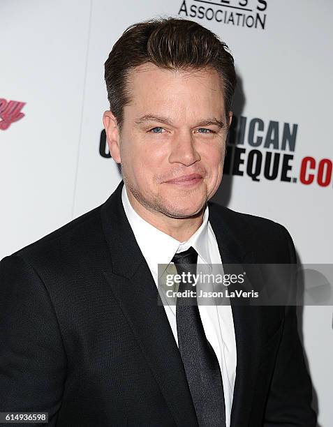 Actor Matt Damon attends the 30th annual American Cinematheque Awards gala at The Beverly Hilton Hotel on October 14, 2016 in Beverly Hills,...