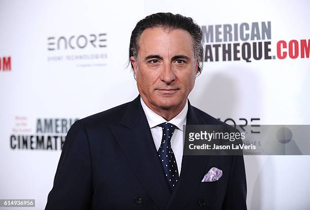 Actor Andy Garcia attends the 30th annual American Cinematheque Awards gala at The Beverly Hilton Hotel on October 14, 2016 in Beverly Hills,...