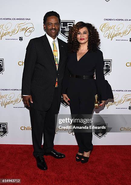 Fashion designer Tina Knowles and Richard Lawson arrive at the 2016 Children's Hospital Los Angeles "Once Upon a Time" Gala at the L.A. Live Event...