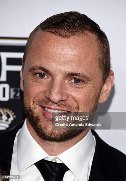 Player Marian Gaborik arrives at the 2016 Children's Hospital Los Angeles "Once Upon a Time" Gala at the L.A. Live Event Deck on October 15, 2016 in...