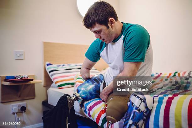 putting my legs on - sepsis stock pictures, royalty-free photos & images