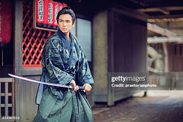 the samurai - action hero stock pictures, royalty-free photos & images