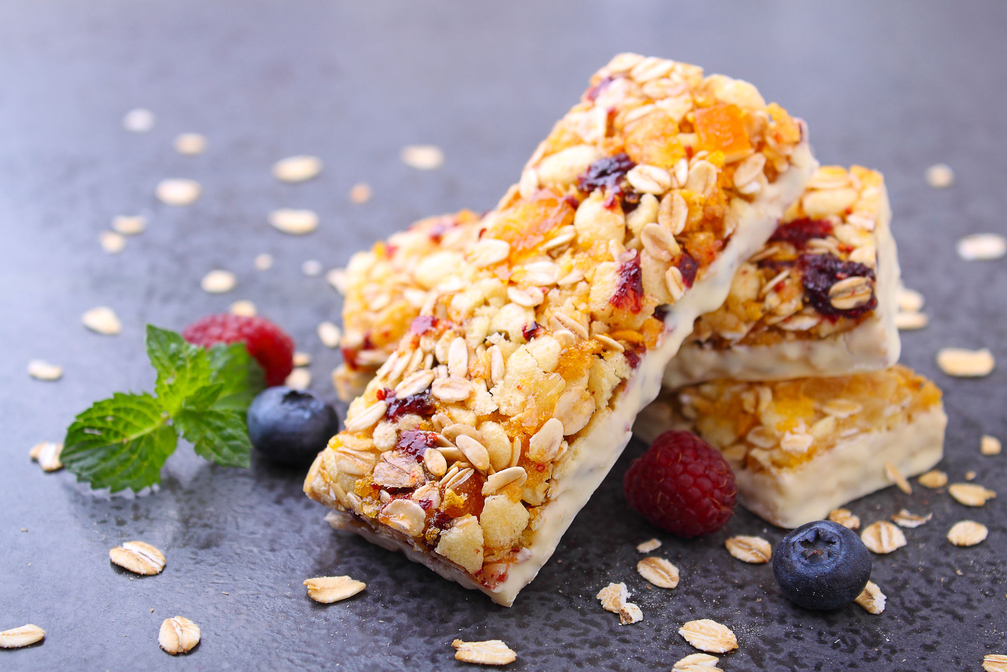 healthy snack, muesli bars. cranberry and oat bars healthy snack, muesli bars. cranberry and oat bars