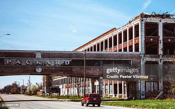 abandoned packard plant in detroit. - packard stock pictures, royalty-free photos & images