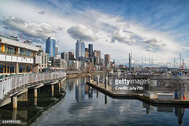 seattle waterfront - seattle port stock pictures, royalty-free photos & images