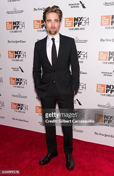 Actor Robert Pattinson attends the Closing Night Screening of 'The Lost City Of Z' for the 54th New York Film Festival at Alice Tully Hall, Lincoln...