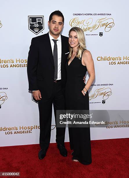 Player Devin Setoguchi arrives at the 2016 Children's Hospital Los Angeles "Once Upon a Time" Gala at the L.A. Live Event Deck on October 15, 2016 in...