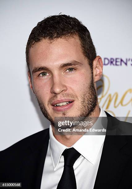 Player Brayden McNabb arrives at the 2016 Children's Hospital Los Angeles "Once Upon a Time" Gala at the L.A. Live Event Deck on October 15, 2016 in...