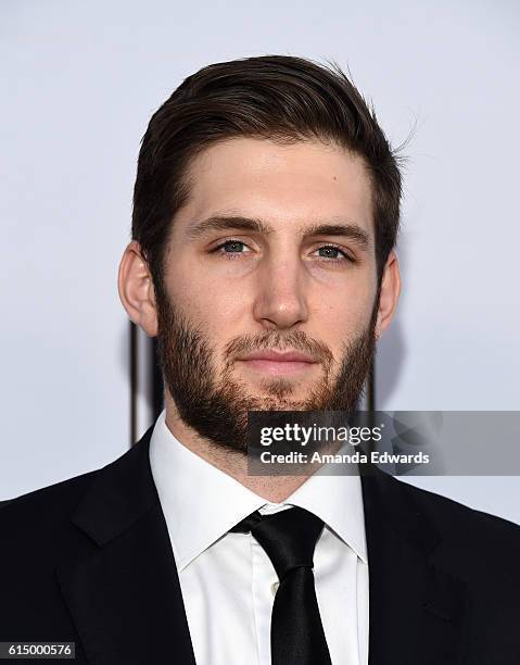 Player Derek Forbort arrives at the 2016 Children's Hospital Los Angeles "Once Upon a Time" Gala at the L.A. Live Event Deck on October 15, 2016 in...