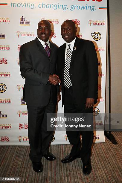 Clifton Powell and Benjamin L. Crump attend the 2016 Circle Of Sisters Expo at Jacob Javits Center on October 15, 2016 in New York City.