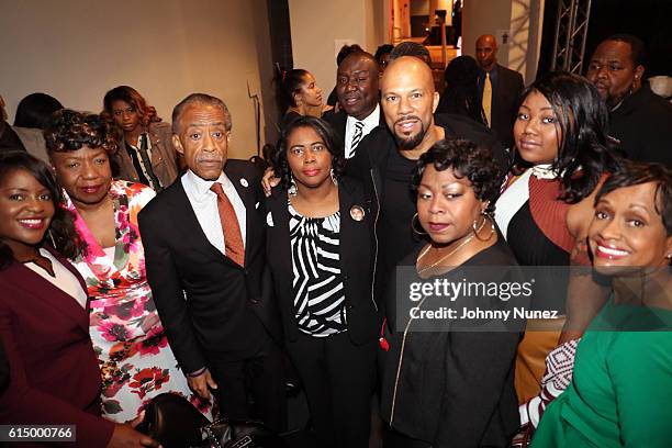 Dr. Tiffany Crutcher, Gwen Carr, Al Sharpton, Wanda Johnson, Benjamin L. Crump, Common,and Valerie Castile attend the 2016 Circle Of Sisters Expo at...