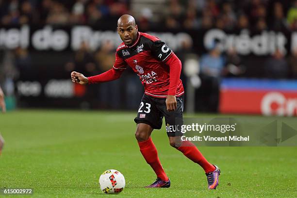 Jimmy Briand of Guingamp during the Ligue 1 match between EA Guingamp and Lille OCS at Stade du Roudourou on October 15, 2016 in Guingamp, France.