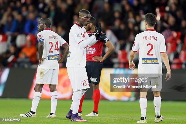 Yves Bissouma of Lille during the Ligue 1 match between EA Guingamp and Lille OCS at Stade du Roudourou on October 15, 2016 in Guingamp, France.