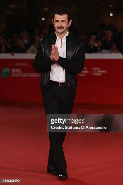 Actor Vinicio Marchioni walks a red carpet for 'Sole Cuore Amore' during the 11th Rome Film Festival at Auditorium Parco Della Musica on October 15,...