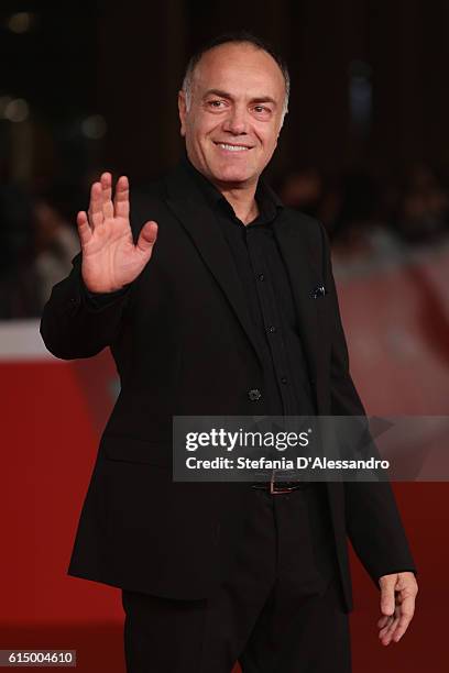 Francesco Acquaroli walks a red carpet for 'Sole Cuore Amore' during the 11th Rome Film Festival at Auditorium Parco Della Musica on October 15, 2016...