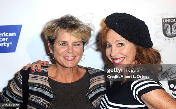 Actresses Kristine DeBell and Lisa London attend the Hallowe'en Hotness In 3D: Heroes And Villains held at The Reserve on October 15, 2016 in Los...