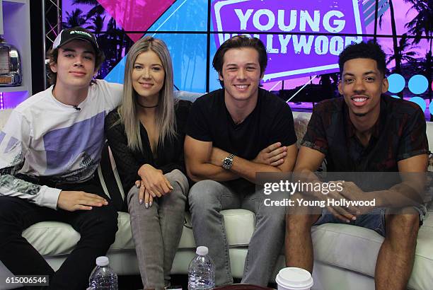 October 4: Hayes Grier, Meghan Reinks, Leo Howard, and Melvin Gregg at the Young Hollywood Studio on October 4, 2016 in Los Angeles, California.