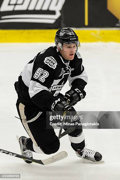 Melancon of the Blainville-Boisbriand Armada skates during the QMJHL game against the Saint John Sea Dogs at the Centre d'Excellence Sports Rousseau...