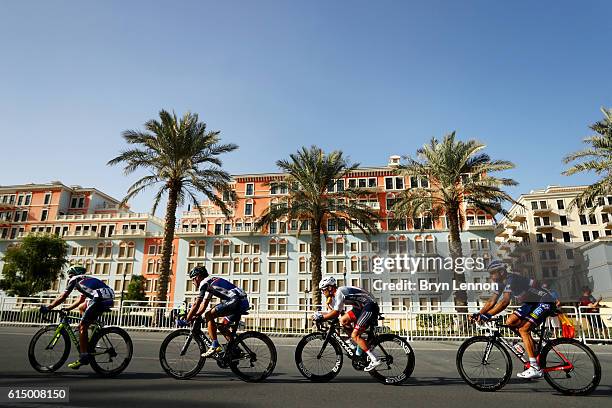 Michal Kolar of Slovakia, Peter Sagan of Slovakia, Mark Cavendish of Great Britain and William Bonnet of France ride during the Elite Men's Road Race...