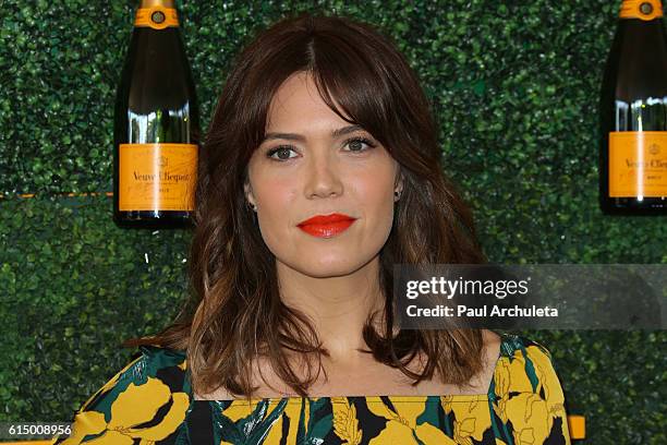 Actress / Singer Mandy Moore attends the 7th Annual Veuve Clicquot Polo classic at Will Rogers State Historic Park on October 15, 2016 in Pacific...