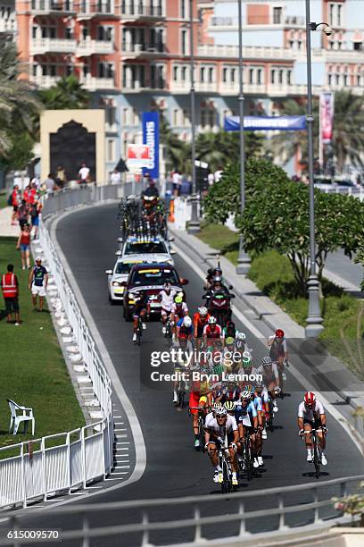 Marcel Kittel of Germany leads the chasing group during the Elite Men's Road Race on day eight of the UCI Road World Championships on October 16,...