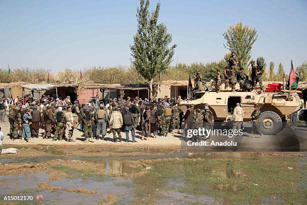 Afghan security forces conduct an operation against Taliban to retake Ghormach district of Faryab province in Afghanistan on October 16, 2016.