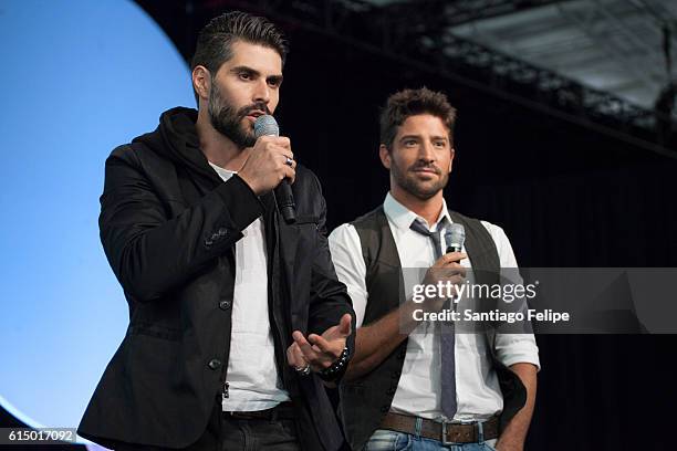 Juan Pablo Llano and David Chocarro attend the 5th Annual Festival People en Espanol at The Jacob K. Javits Convention Center on October 15, 2016 in...