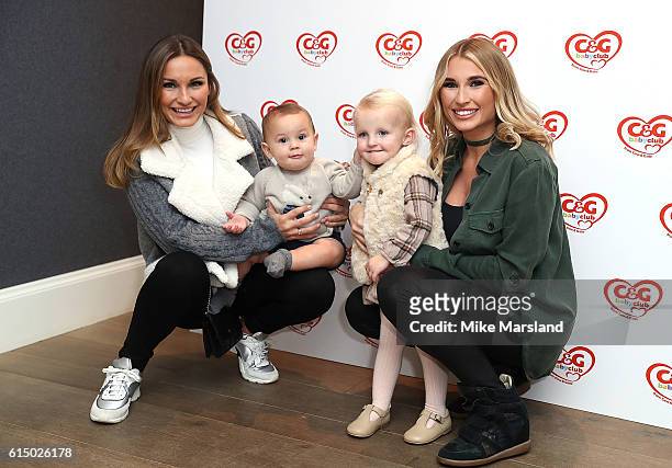 Sam Faiers and son Paul with Billie Faeirs and daughter Nellie attending the C&G baby club 'The Happy Song' Launch Event at Ham Yard Hotel on October...