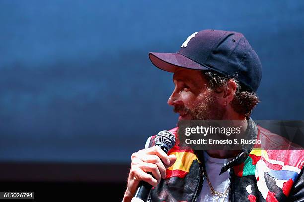 Lorenzo Jovanotti Cherubini meets the audience during the 11th Rome Film Festival at Auditorium Parco Della Musica on October 16, 2016 in Rome, Italy.