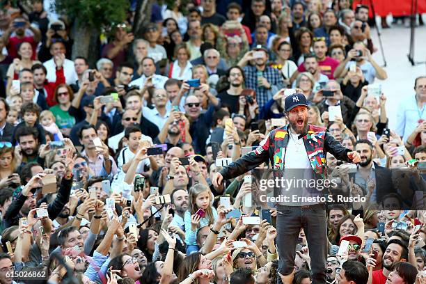 Jovanotti walks a red carpet during the 11th Rome Film Festival at Auditorium Parco Della Musica on October 16, 2016 in Rome, Italy.