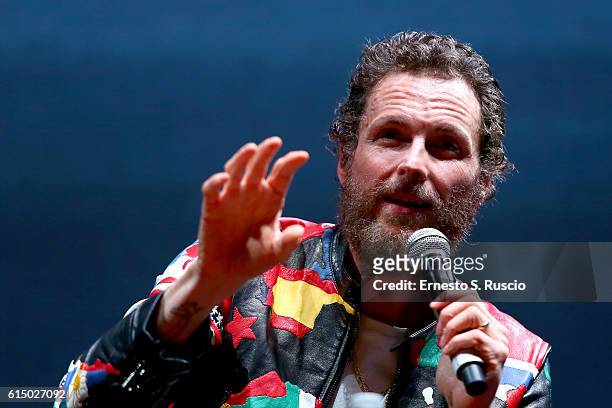 Lorenzo Jovanotti Cherubini meets the audience during the 11th Rome Film Festival at Auditorium Parco Della Musica on October 16, 2016 in Rome, Italy.