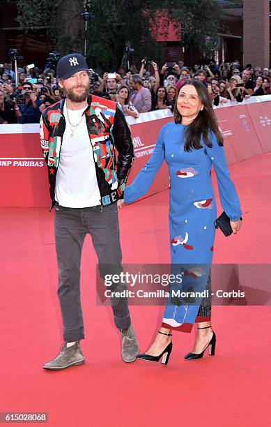 Jovanotti walks a red carpet during the 11th Rome Film Festival on October 16, 2016 in Rome, Italy.