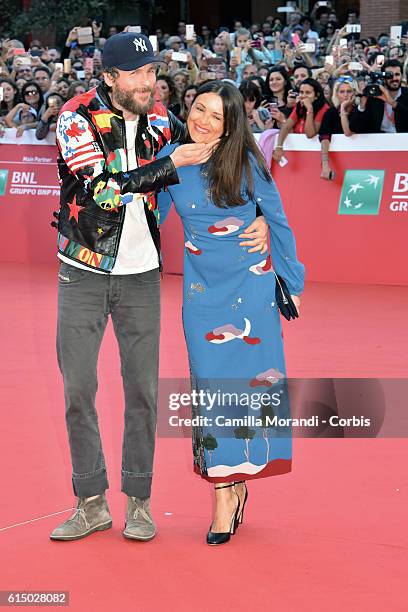 Jovanotti walks a red carpet during the 11th Rome Film Festival on October 16, 2016 in Rome, Italy.