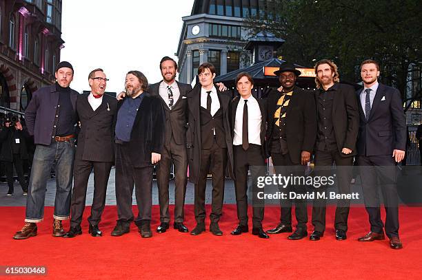 Enzo Cilenti, Michael Smiley, director Ben Wheatley, Armie Hammer, Sam Riley, Cillian Murphy, Babou Ceesay, Sharlto Copley and Jack Reynor attend the...