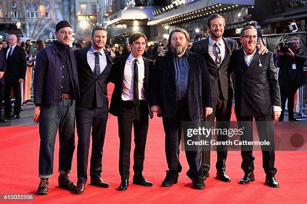 Enzo Cilenti, Jack Reynor, Cillian Murphy, Director Ben Wheatley, Armie Hammer and Michael Smiley attend the 'Free Fire' Closing Night Gala screening...