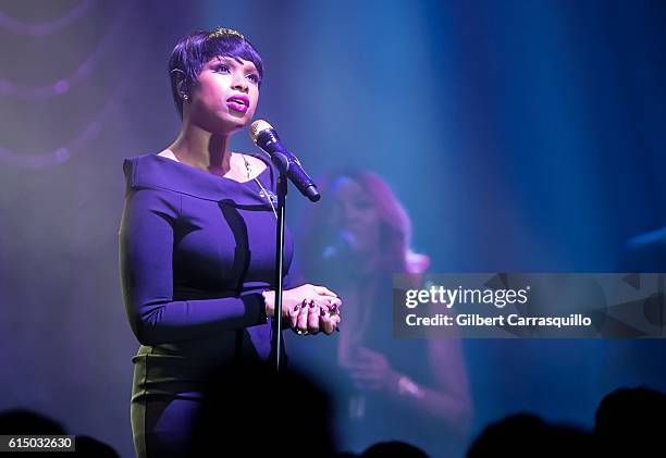 Singer/actress, Jennifer Hudson performs during Philly Fights Cancer: Round 2 at Legacy Youth Tennis Organization on October 15, 2016 in...