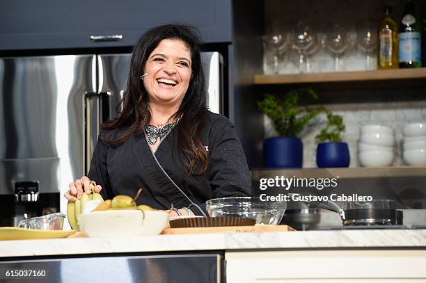 Chef Alex Guarnaschelli on stage at the Food Network & Cooking Channel New York City Wine & Food Festival Presented By Coca-Cola - Grand Tasting...