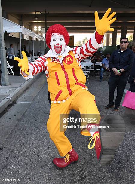 Ronald McDonald attends McDonald's 10th Annual Inspiration Celebration Gospel Tour at the Taste of Soul Festival on October 15, 2016 in Los Angeles,...