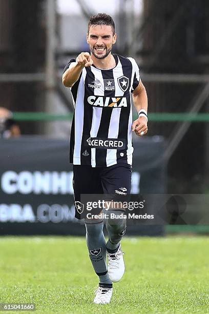 Rodrigo Pimpao of Botafogo celebrates a scored goal against Atletico Mineiro during a match between Botafogo and Atletico Mineiro as part of...