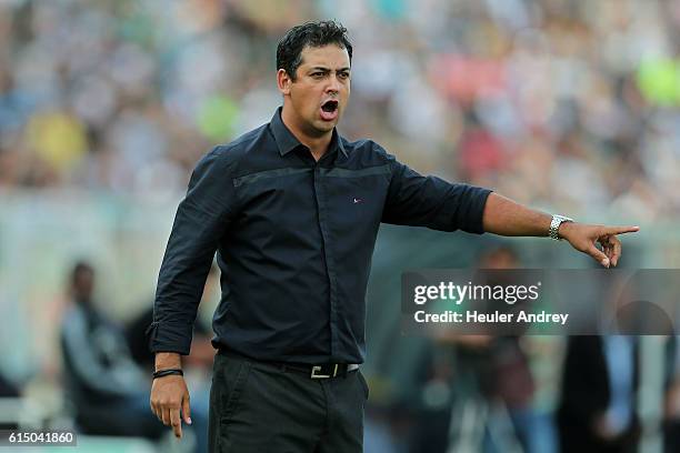 Marquinhos Santos of Figueirense during a match between Figueirense and Palmeiras as part of Brasileirao Series A 2016 at Orlando Scarpelli Stadium...